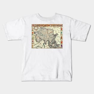 John Speed 1626 - Asia with the Islands Adioying -  Ancient Worlds Kids T-Shirt